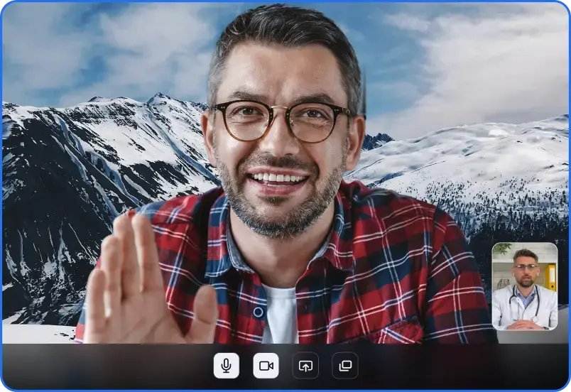 Custom virtual background